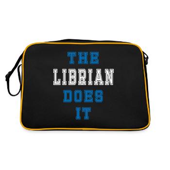 The Librarian does it Librarian Gift - Retro Bag - black/gold - Back
