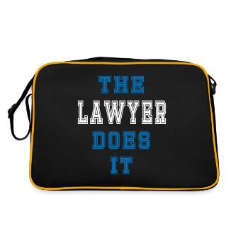 The Anwalt does it Anwalt Geschenk - Retro Tasche - Schwarz/Gold - Hinten