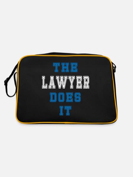 The Anwalt does it Anwalt Geschenk - Retro Tasche - Schwarz/Gold - Hinten