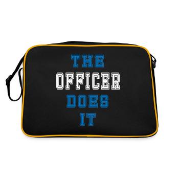 The Offizier does it Offizier Geschenk - Retro Tasche - Schwarz/Gold - Hinten
