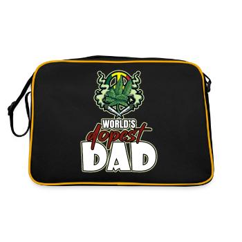 Le papa le plus dopé du monde - Sac Retro - noir/or - Dos