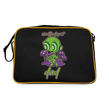 Le papa le plus dopé du monde - Sac Retro - noir/or - Dos