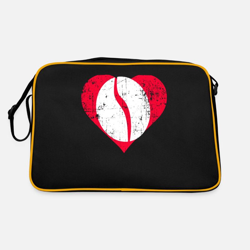 Navy Bean Heart Retro Tasche