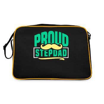 Fier beau-père Beau-père Beau-père Fête des pères - Sac Retro - noir/or - Dos