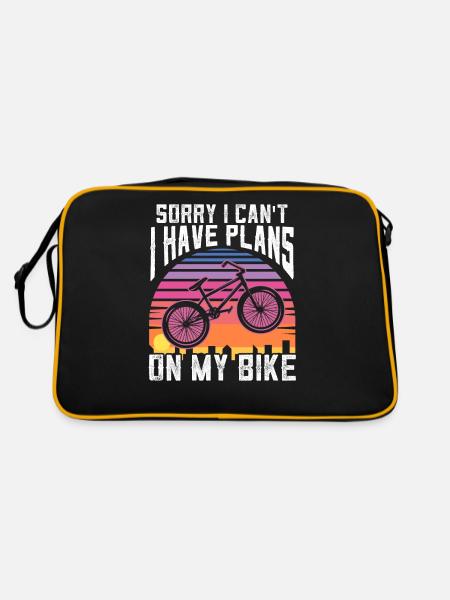 Je ne peux pas avoir de plans sur mon vélo - Sac Retro - noir/or - Dos