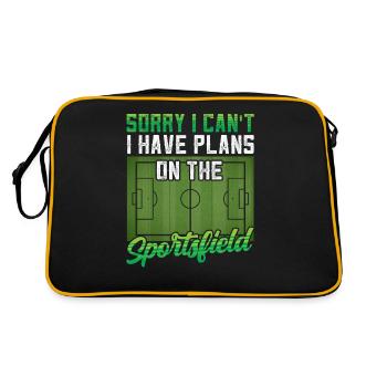 Je ne peux pas avoir de plans sur le terrain de sport - Sac Retro - noir/or - Dos