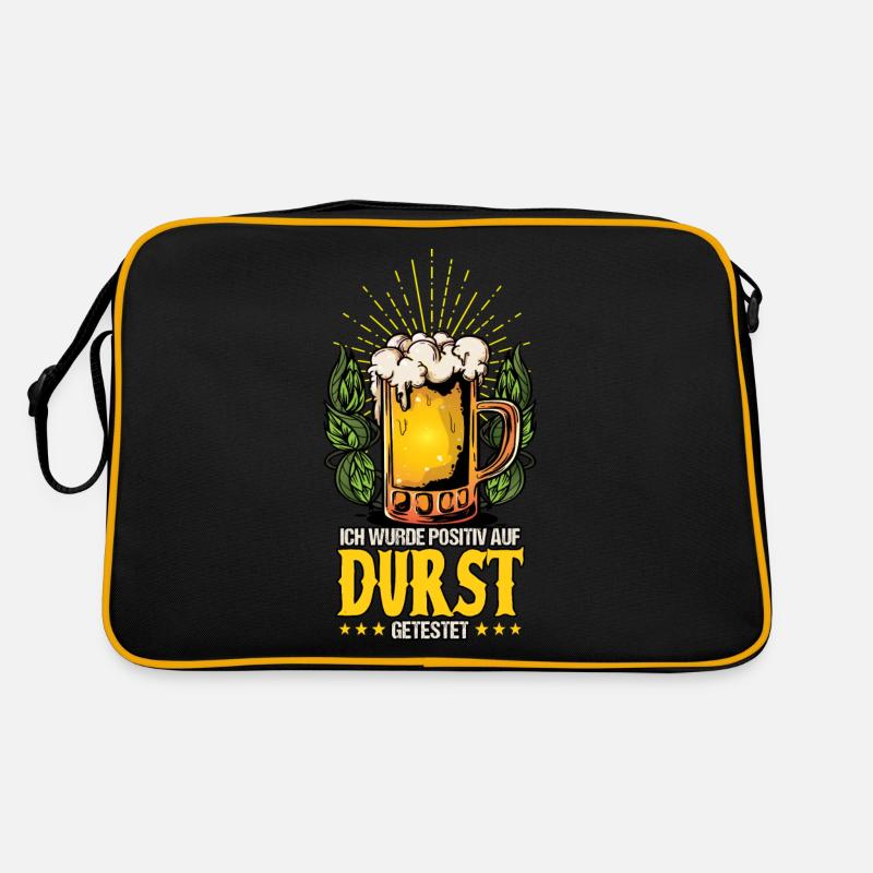 Ich wurde positiv auf Durst getestet Bier Retro Tasche