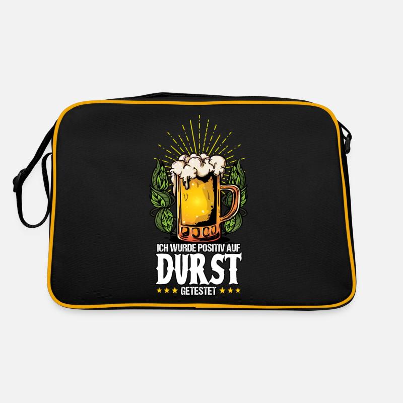 Ich wurde positiv auf Durst getestet Bier Retro Tasche