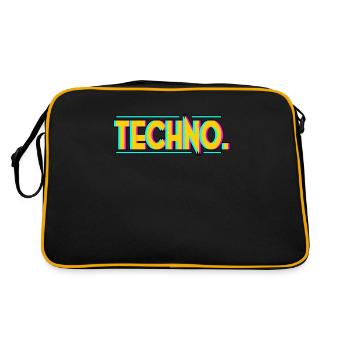 Techno - Sac Retro - noir/or - Dos
