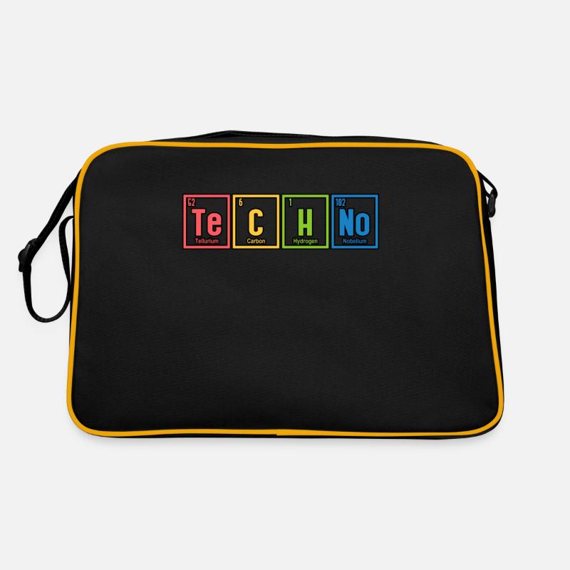 Rave Techno Periodic Table - Retro Bag - black/gold