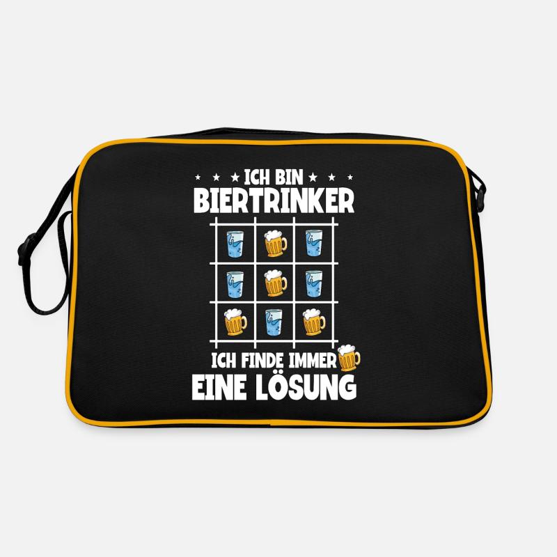 Ich bin Biertrinker Bier Retro Tasche