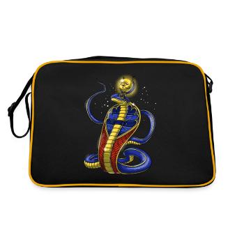 Ancient Egyptian Mythology Deity Uraeus - Retro Bag - black/gold - Back