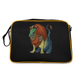 Egyptian Mythology Deity Ammit - Retro Bag - black/gold - Back