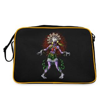 Aztec Mythology Deity Tzitzimitl - Retro Bag - black/gold - Back