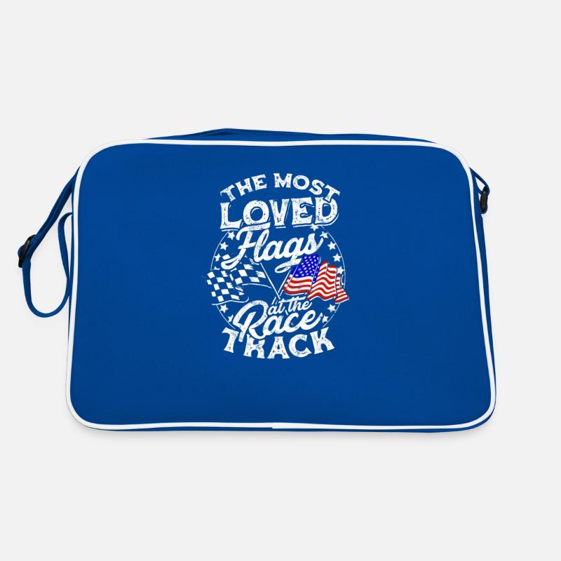 Les drapeaux les plus aimés sur la piste de course - terre battue Sac Retro