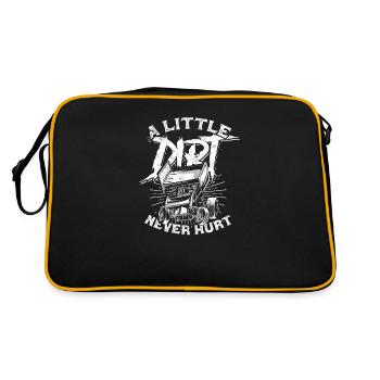 A little dirt never hurt - racing dirt - Retro Bag - black/gold - Back
