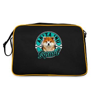 Akita Inu Squad - akita - Retro Bag - black/gold - Back