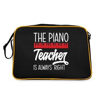 Funny Piano Player Piano Piano Pianist - Retro Bag - black/gold - Back