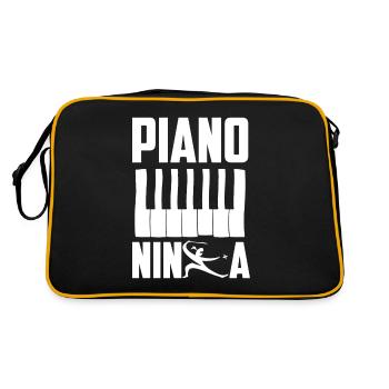 Funny Piano Player Piano Piano Pianist - Retro Bag - black/gold - Back