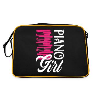 Funny Piano Player Piano Piano Pianist - Retro Bag - black/gold - Back