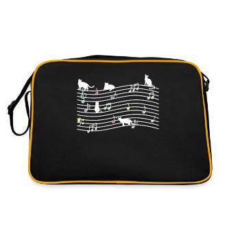 Funny Piano Player Piano Piano Pianist - Retro Bag - black/gold - Back