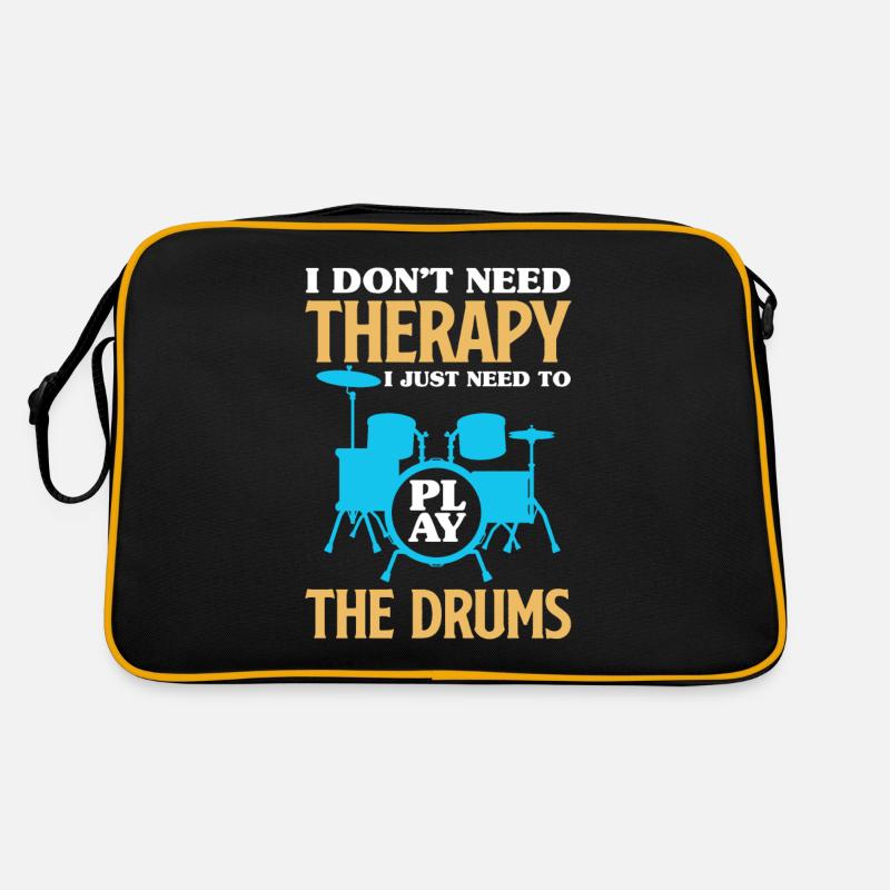 Schlagzeug Schlagzeuger Geschenk Retro Tasche