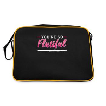You're So Flutiful Flute Music - Retro Tasche - Schwarz/Gold - Hinten
