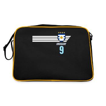 Uruguay Urus La Celeste Football Fan Jersey - Retro Bag - black/gold - Back