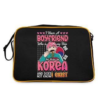 Korean Pop Design for a K-Pop Fashion Fan - Retro Bag - black/gold - Back