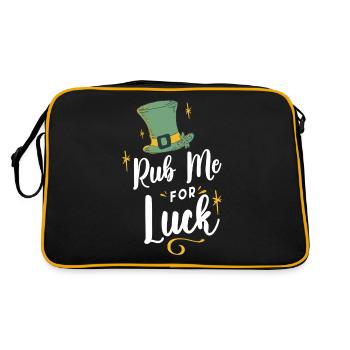 Rub me for happiness Irish Gaelic Ireland - Retro Bag - black/gold - Back