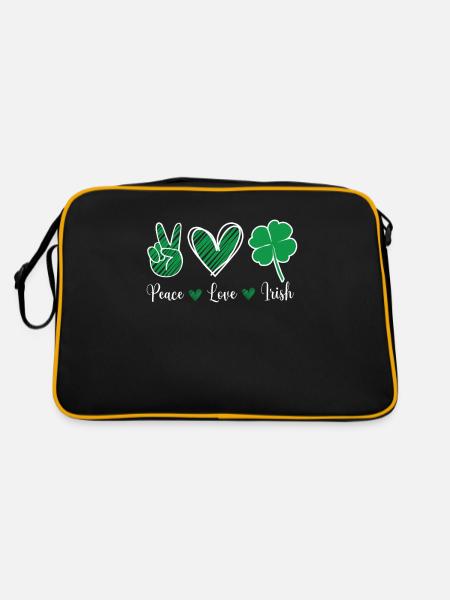Peach Dear Irish St. Patrick’s Day Irlande Irlandais - Sac Retro - noir/or - Dos