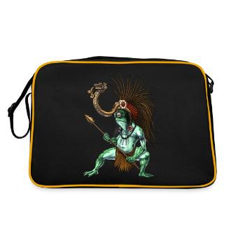 Dieu guerrier aztèque Cueyatl - Sac Retro - noir/or - Dos