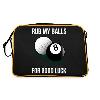 Frottez mes boules pour un cadeau de billard good luck - Sac Retro - noir/or - Dos