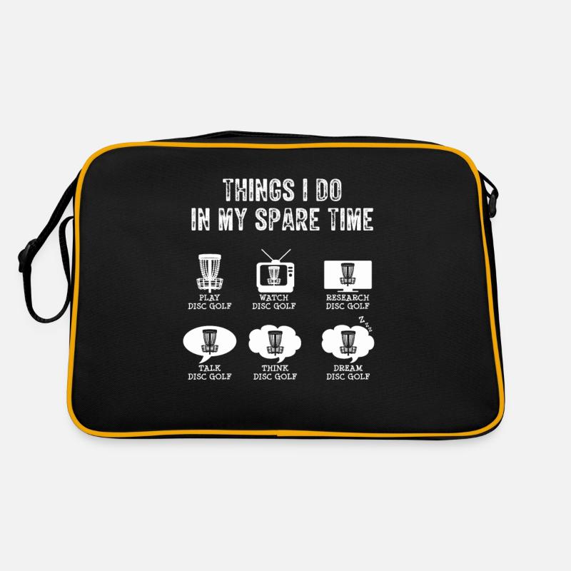 Lustiger Frisbee-freizeit-disc-golf-weinlese Retro Tasche