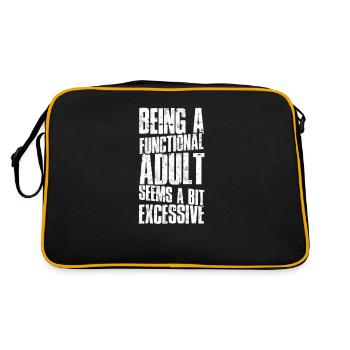 Être un adulte fonctionnel semble un peu excessif - - Sac Retro - noir/or - Dos