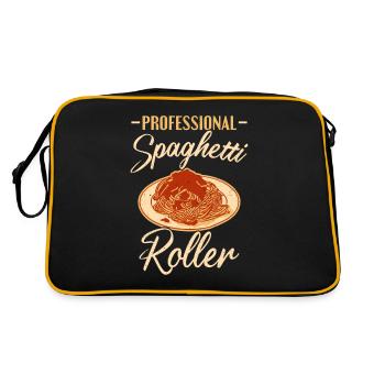 Italian Food Profeesional Spaghetti Roller Pasta - Retro Tasche - Schwarz/Gold - Hinten
