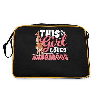 This Girl loves Kangaroos Australia Kangaroo - Retro Bag - black/gold - Back