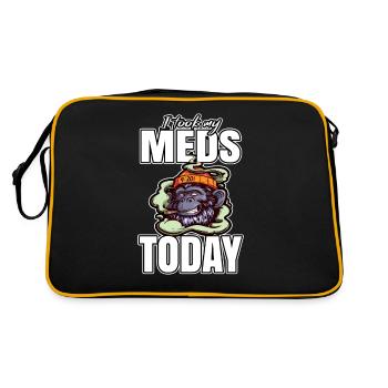 I Took My Meds Today - Retro Tasche - Schwarz/Gold - Hinten
