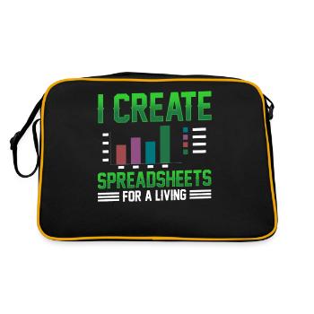 I Create Professional Spreadsheets Spreadsheets - Retro Bag - black/gold - Back