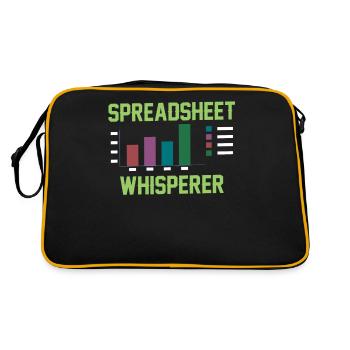 Spreadsheet Whisperer Work Table Accountant - Retro Bag - black/gold - Back