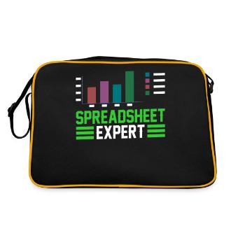 Spreadsheet Expert Table Work Accountant - Retro Bag - black/gold - Back