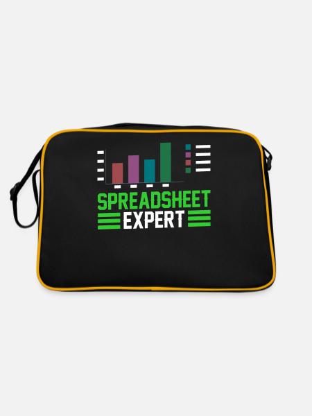 Tableur Expert Table Comptable - Sac Retro - noir/or - Dos