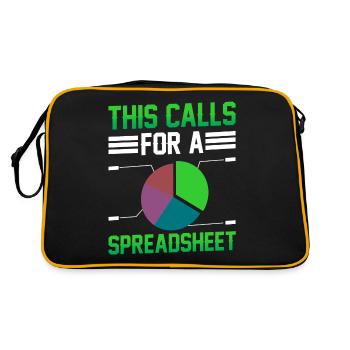 This Requires A Spreadsheet Table Accountant - Retro Bag - black/gold - Back