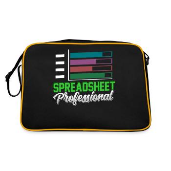 Spreadsheet Professional Accountant Table Work - Retro Bag - black/gold - Back