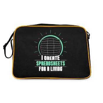 I Create Professional Spreadsheets Spreadsheets - Retro Bag - black/gold - Back