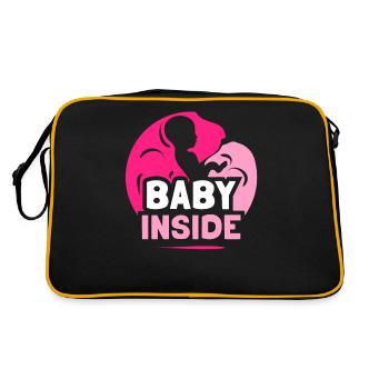 Bébé à l’intérieur Annonce enceinte Bébé à l’intérieur - Sac Retro - noir/or - Dos