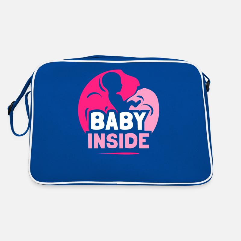 Bébé à l’intérieur Annonce enceinte Bébé à l’intérieur Sac Retro