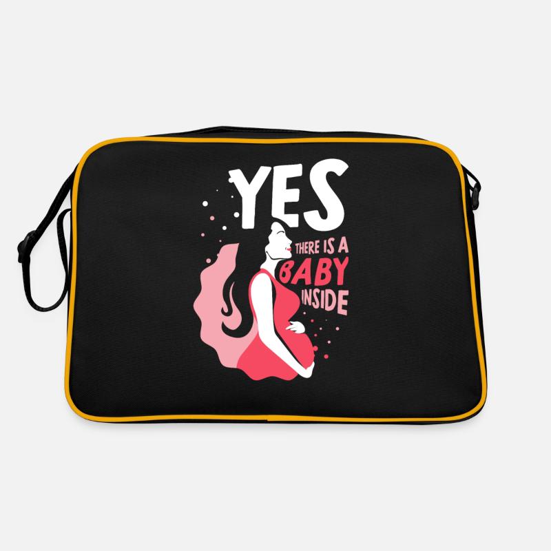 Oui, il y a un bébé mignon à l’intérieur enceinte Sac Retro