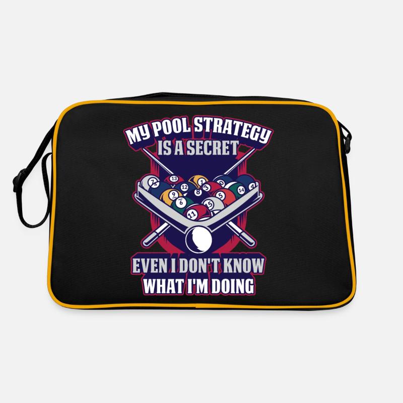 My Pool Strategy Billard Geschenk Retro Tasche