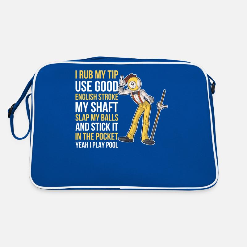 I Rub My Tip Billiards Gift Retro Bag